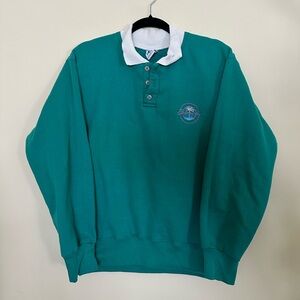 Vintage Newport Beach Club Collared Sweatshirt